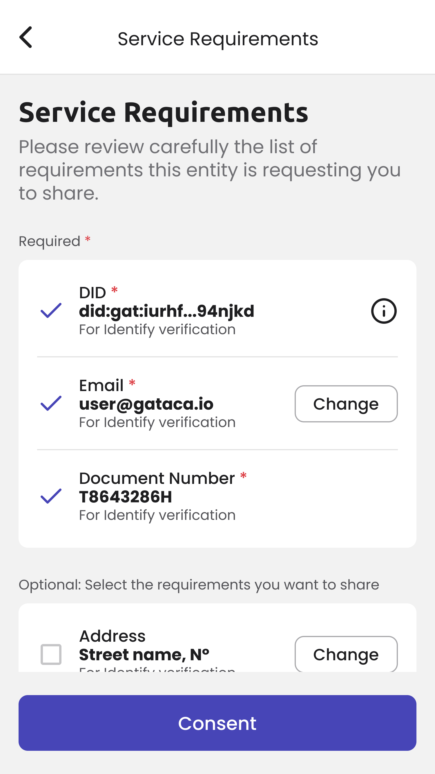 Consent Screen